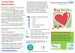 Bay Walks - Health Walks Timetable