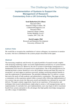 The Challenge from Technology