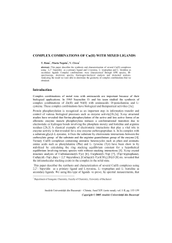 COMPLEX COMBINATIONS OF Cu(II) WITH MIXED LIGANDS