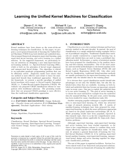 Learning the Unified Kernel Machines for Classification