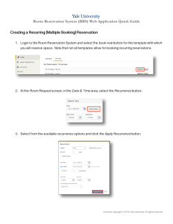 Creating a recurring reservation