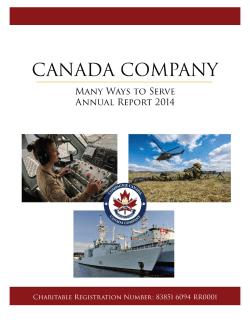 Canada Company Annual Report 2014