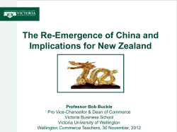 The Emergence of China and its Impacts on Global Economic