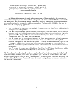 Action Guide for Watershed Assessment and Restoration