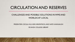 circulation and reserves