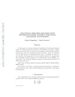Fractional diffusion equation with distributed