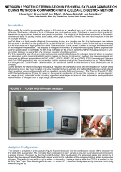 nitrogen / protein determination in fish meal by flash combustion