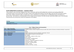 Draft Softball WA Constitution &ndash; Guidance Notes