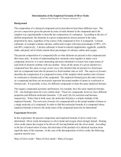 Determination of the Empirical Formula of Silver