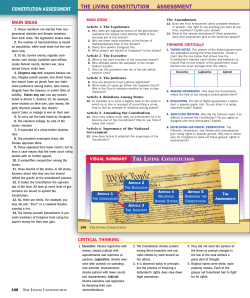 THE LIVING CONSTITUTION ASSESSMENT