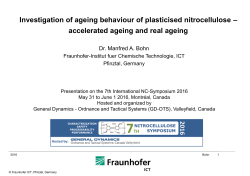 Investigation of ageing behaviour of plasticised nitrocellulose