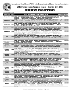Show Roster