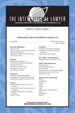 the international lawyer - American Bar Association