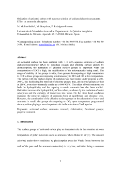 Oxidation of activated carbon with aqueous solution of