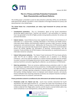 The U.S. Privacy and Data Protection Framework: Basic