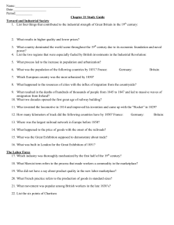 Chapter 21 Study Guide Toward and Indu