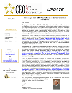 CEO Roundtable on Cancer Member Newsletter.