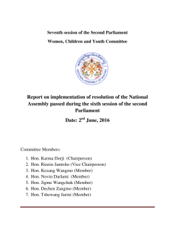 - National Assembly of Bhutan