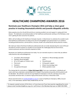 Healthcarechampions - 2016 nomination form