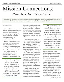 Mission Connections: Never know how they will