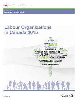 Labour Organizations in Canada 2015