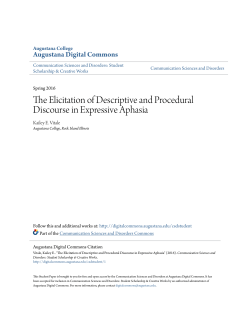 The Elicitation of Descriptive and Procedural Discourse in
