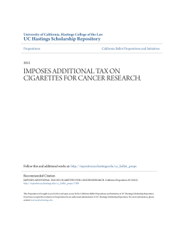 imposes additional tax on cigarettes for cancer research.