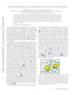 Discrete charge patterns, Coulomb correlations and interactions in