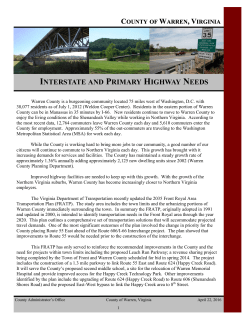 interstate and primary highway needs