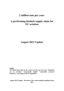 2 million tons per year: A performing biofuels supply chain for EU