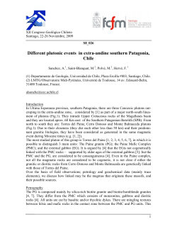 Different plutonic events in extra-andine southern