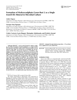 Formation of Hydroxysulphate Green Rust 2 as a Single Iron(II
