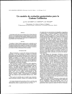 Un modelo de evoluci&oacute;n geotect&oacute;nica para la Cadena Celtib&eacute;rica