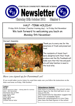 newsletter 4 25-10-12 - Stretham Community Primary School