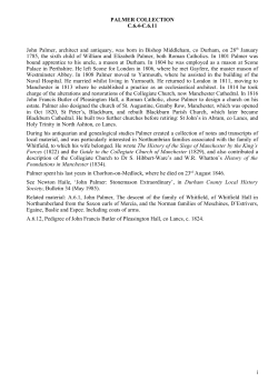 John Palmer - Chetham`s Library