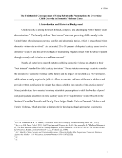 The Unintended Consequences of Using Rebuttable Presumptions