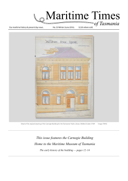 This issue features the Carnegie Building Home to the Maritime