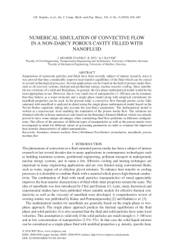 numerical simulation of convective flow in a non