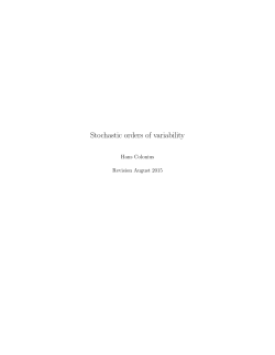 Stochastic orders of variability