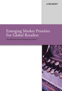 Emerging Market Priorities For Global Retailers: The 2005 Global