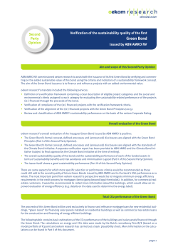 Green Bond - Oekom research