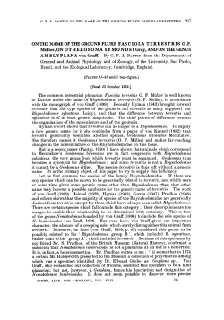 ON THE NAME OF THE GROUND FLUKE FASCIOLA TERRESTRIS