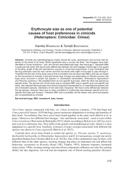 Erythrocyte size as one of potential causes of host preferences in