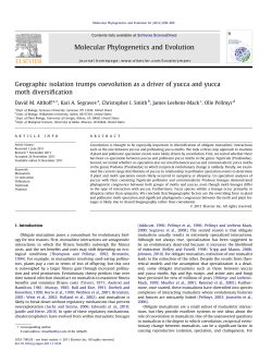 Geographic isolation trumps coevolution as a driver of yucca and