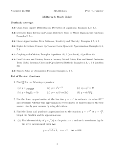 Study Guide and Review Problems