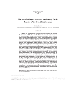 The record of impact processes on the early Earth