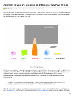 Animism in Design: Creating an Internet of (Quirky