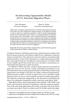 An Intervening Opportunities Model of U.S. Interstate Migration Flows
