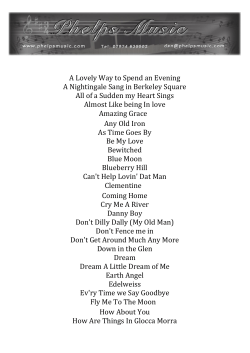 Full Song List