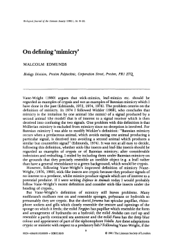 On defining mimicry